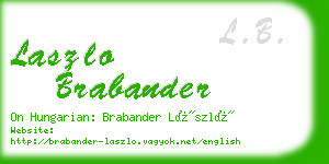 laszlo brabander business card